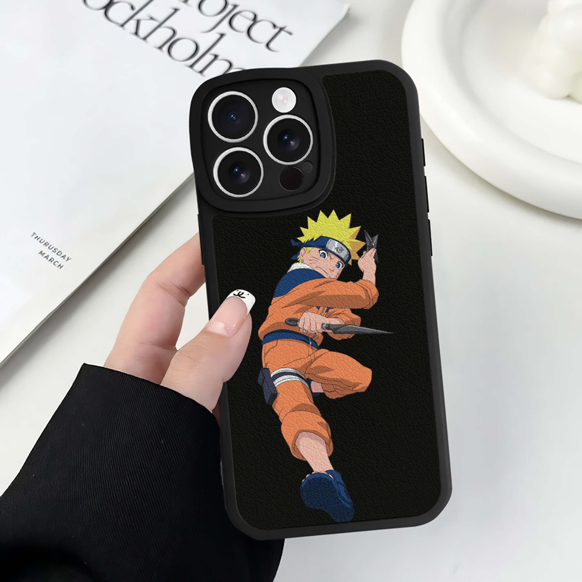 （画像用） NARUTO -ナルト- うずまき ナルト Uzumaki Naruto 【iPhone 16シリーズ対応】シリコンスマホケース（レザー調） 材質：シリコン